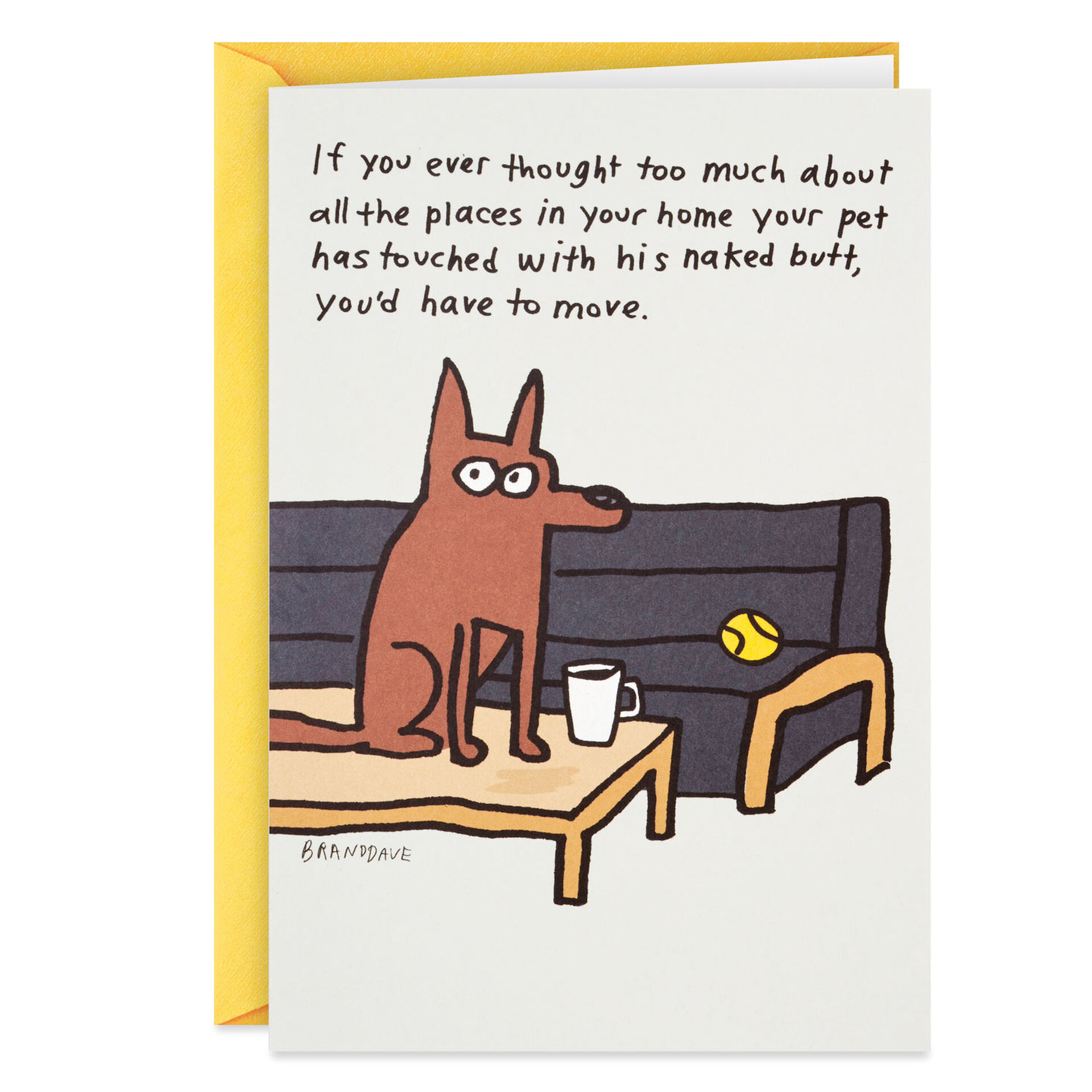 Dog-Sitting-on-Coffee-Table-Funny-Birthday-Card_349ZZB9298_01