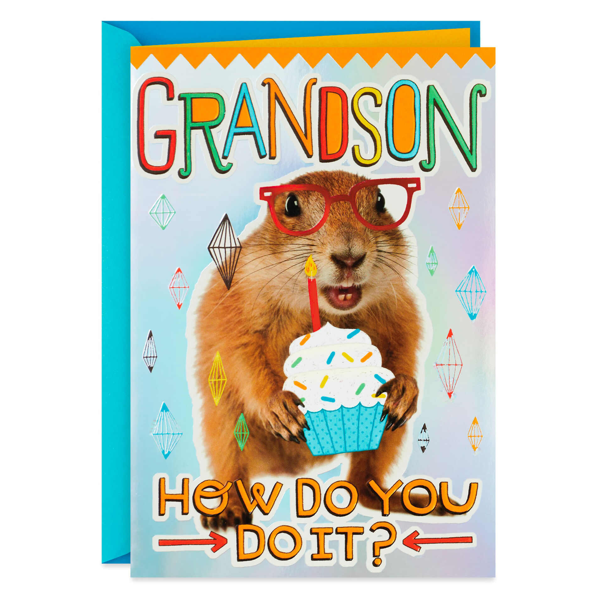 Prairie-Dog-With-Cupcake-Grandson-Birthday-Card_359HKB9152_01