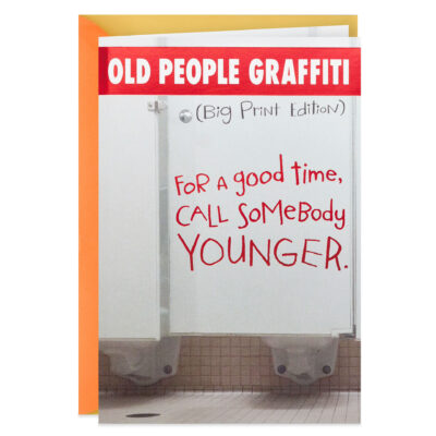 Old People Graffiti Funny Birthday Card – GonaKart International