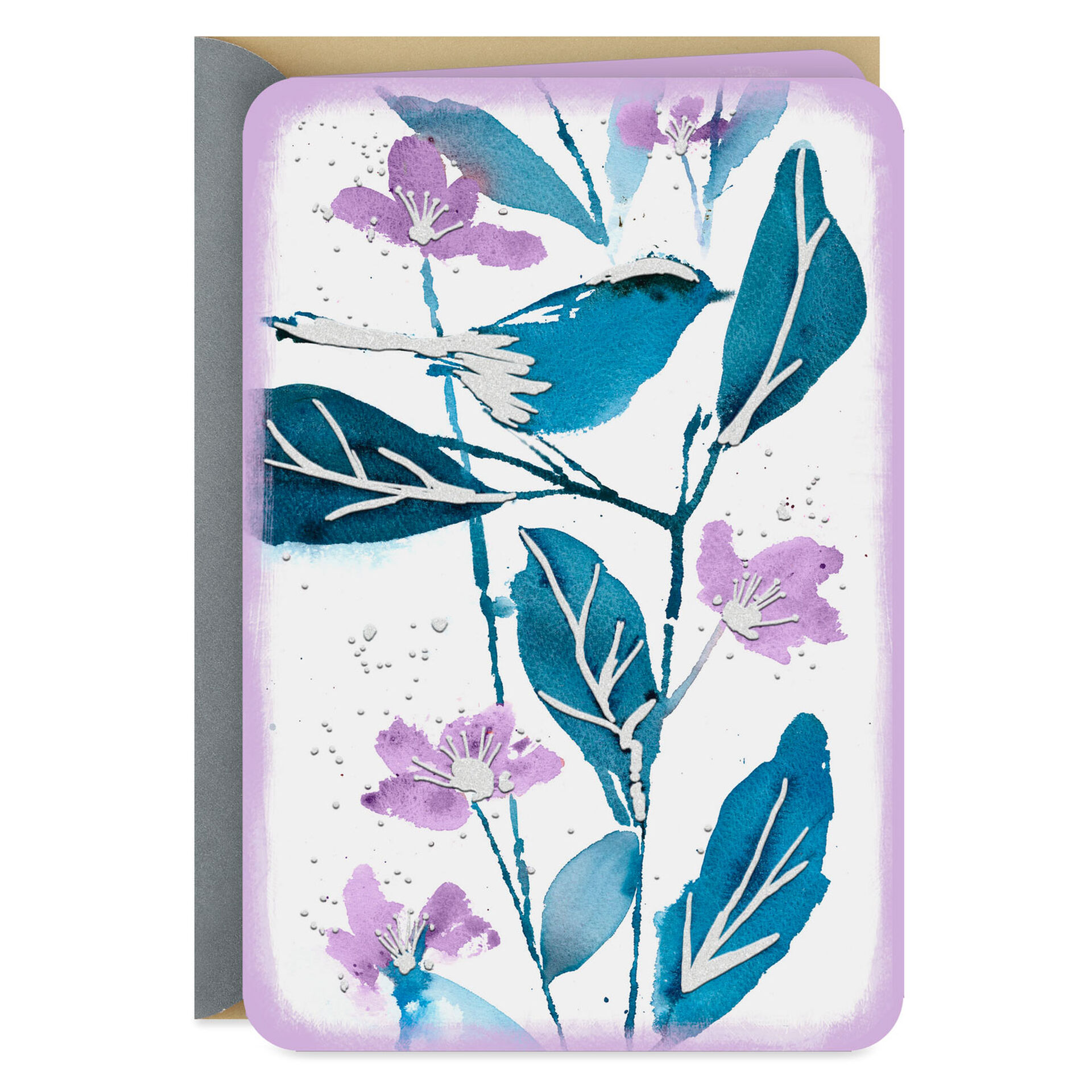Blue-Bird-and-Purple-Flowers-Blank-Card_299FCR1141_01