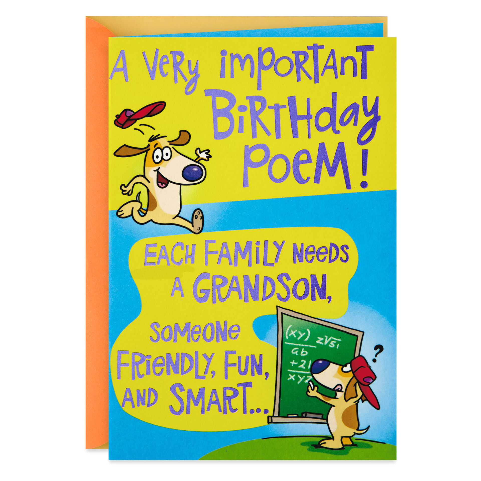 Boy-Dog-in-Ball-Cap-Grandson-Birthday-Card_499MAN3421_01