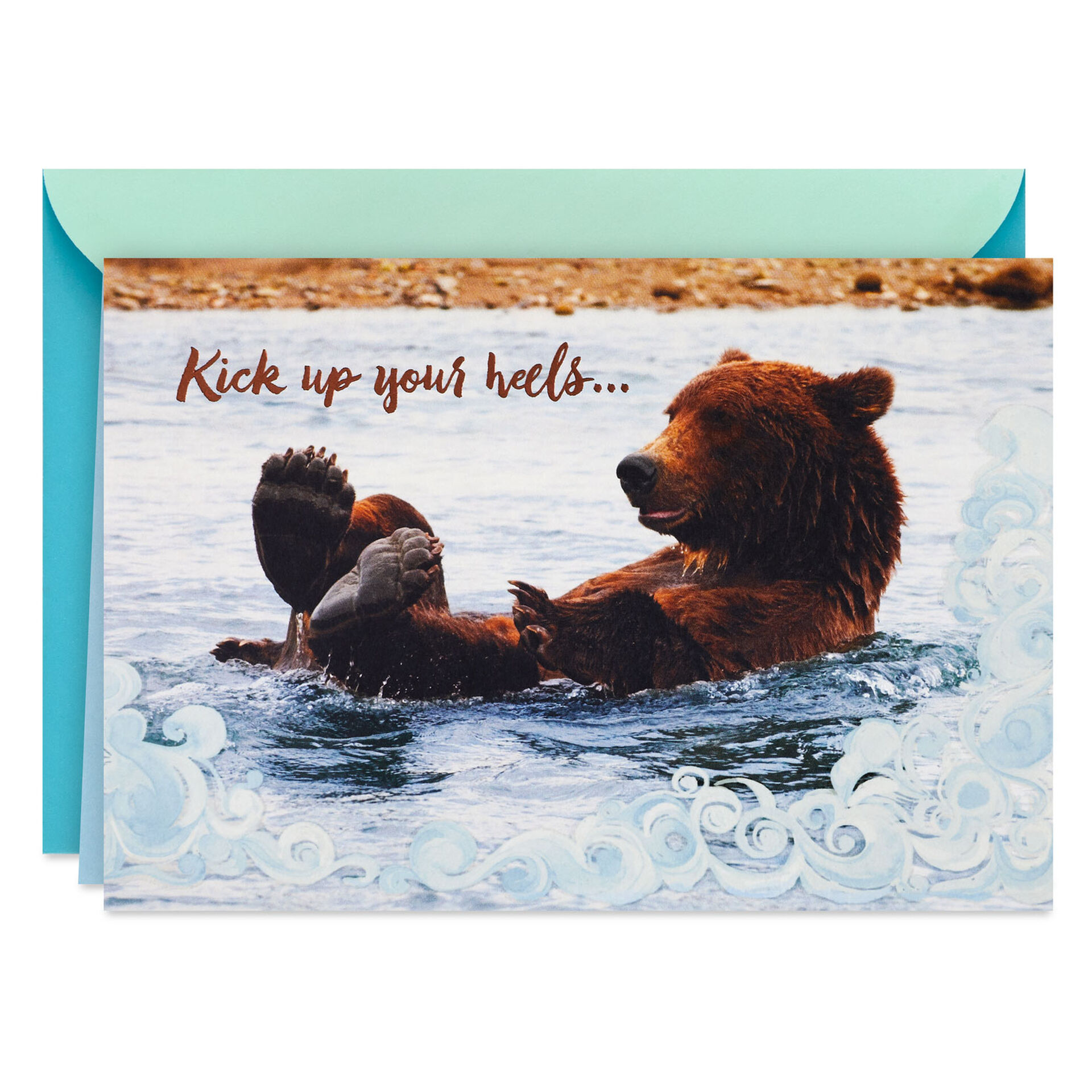 Brown-Bear-in-Water-with-Feet-Up-Birthday-Card_299HBD4516_01