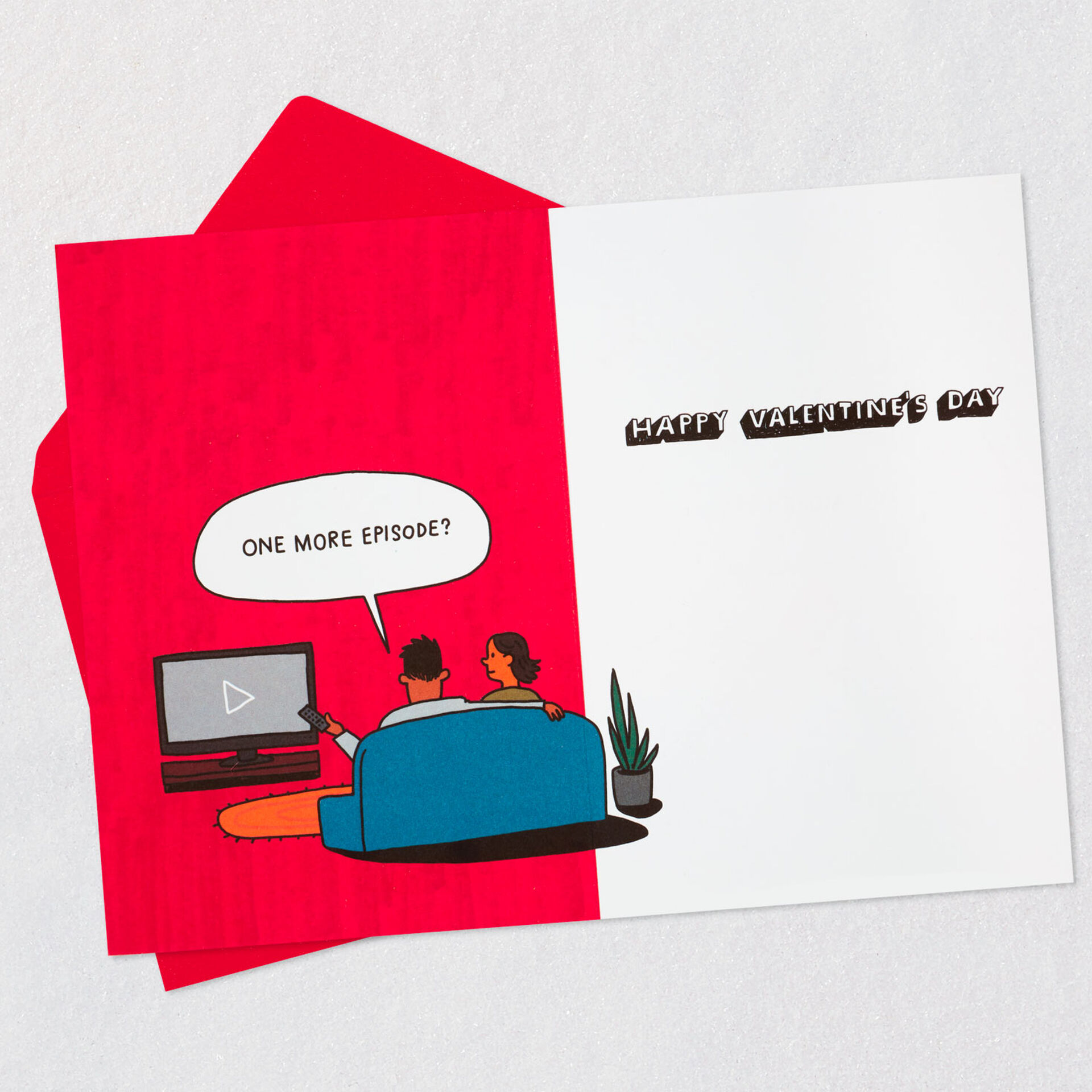 Couple-Binging-TV-Funny-Valentines-Day-Card_349ZV8933_04