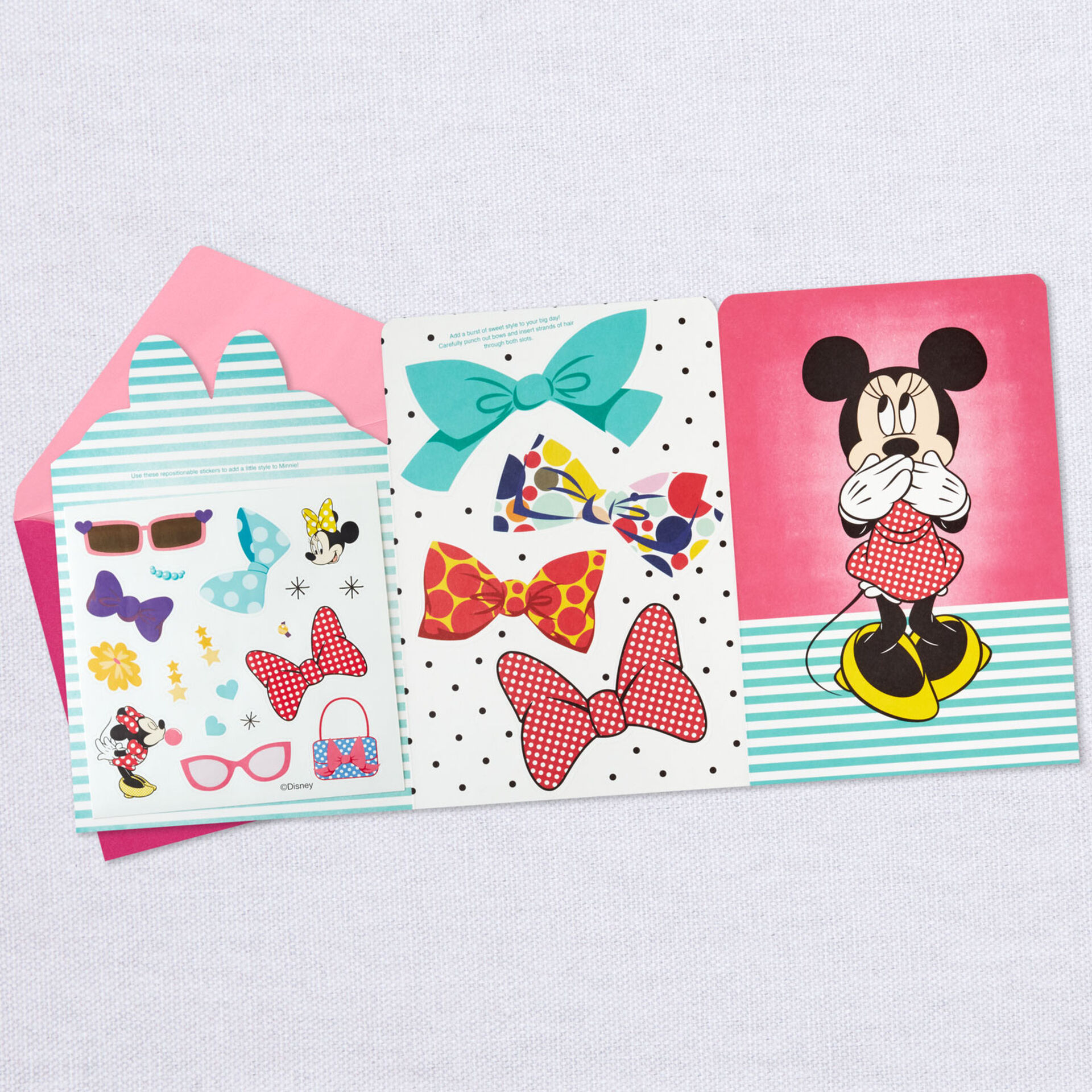 Disney-Minnie-Granddaughter-Stickers-&-Bows-Birthday-Card_399HKB5901_03