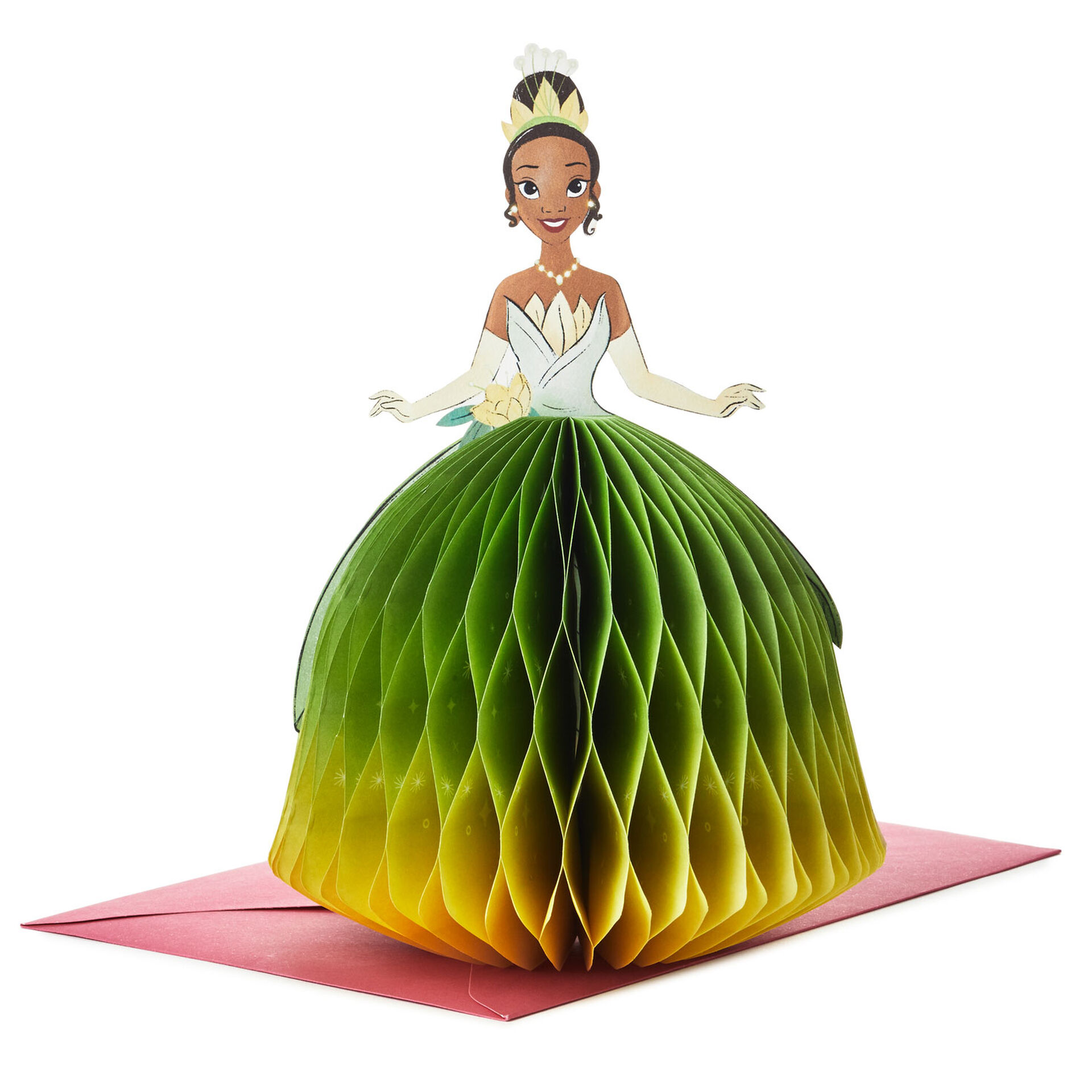 Disney-Princess-Tiana-Honeycomb-Dress-3D-PopUp-Card_699WDR1203_01