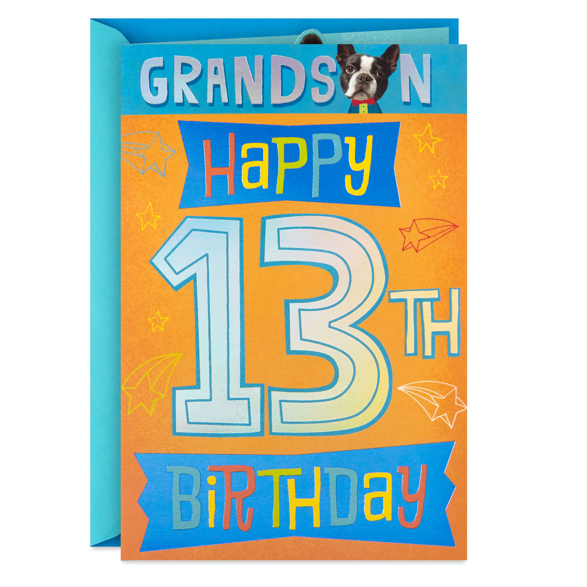 Dog-PopUp-13th-Birthday-Card-for-Grandson_399HKB5854_01