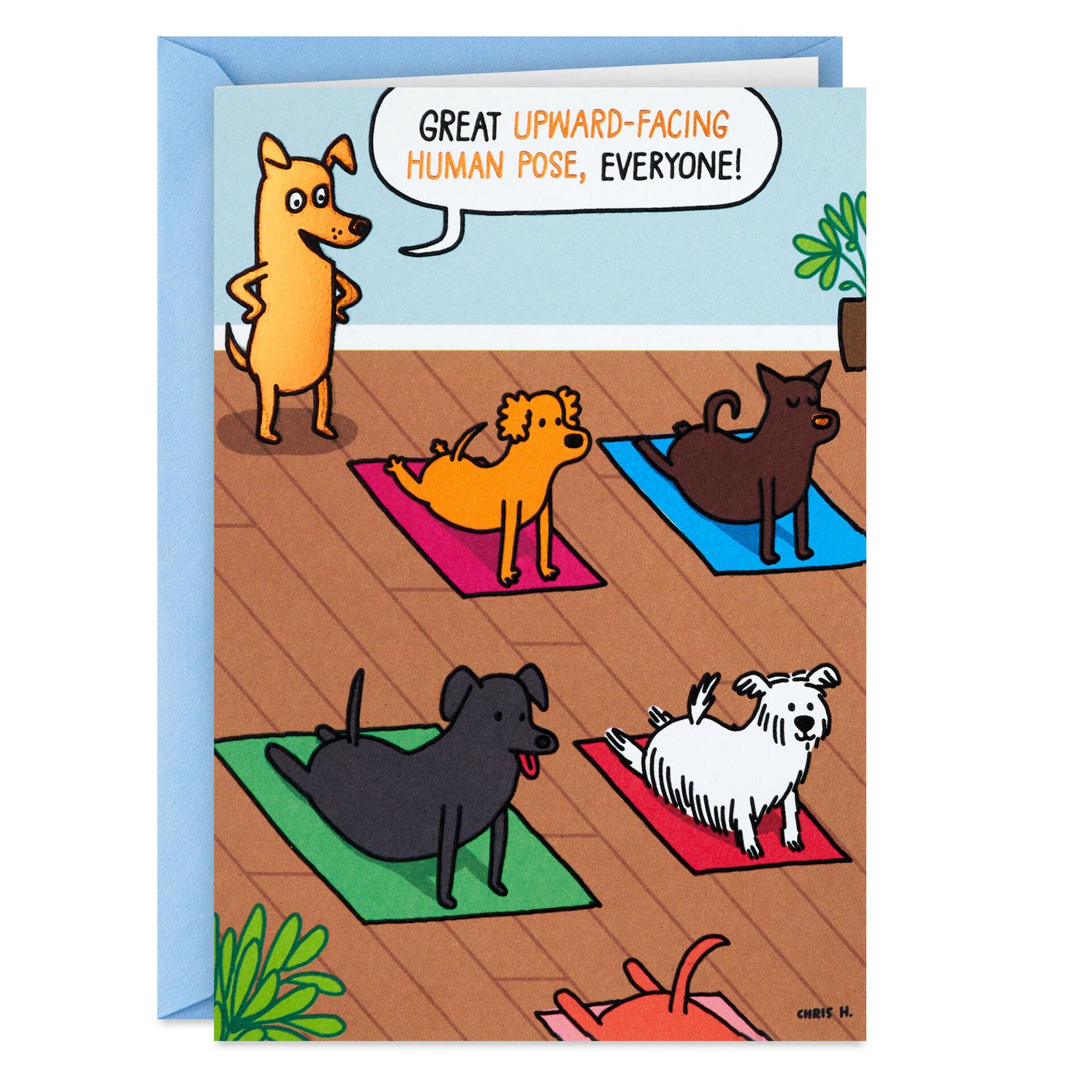 Dogs-Doing-Yoga-Poses-Pun-Funny-Birthday-Card_399ZZB7955_01