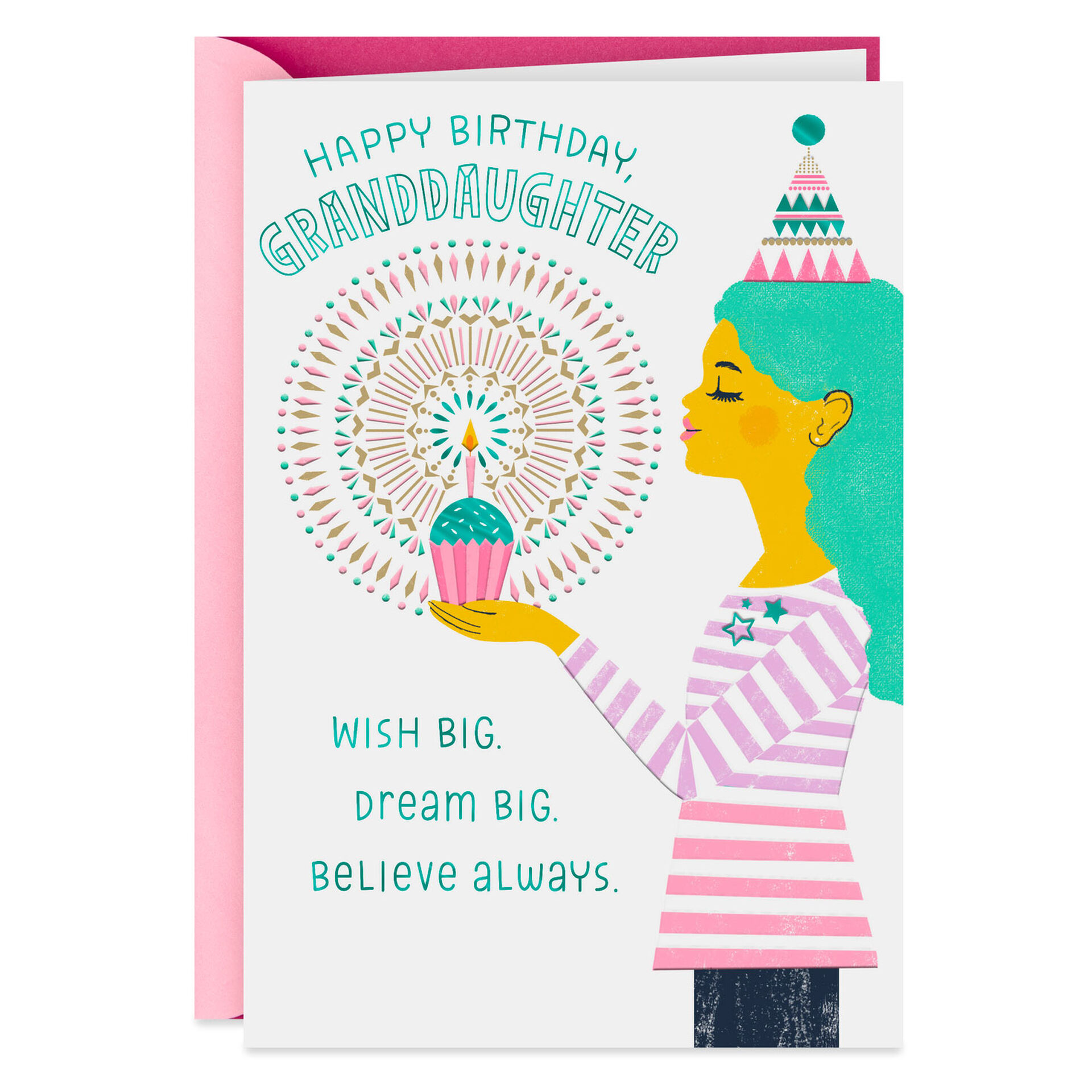Girl-with-Cupcake-Birthday-Card-for-Granddaughter_299HKB5847_01