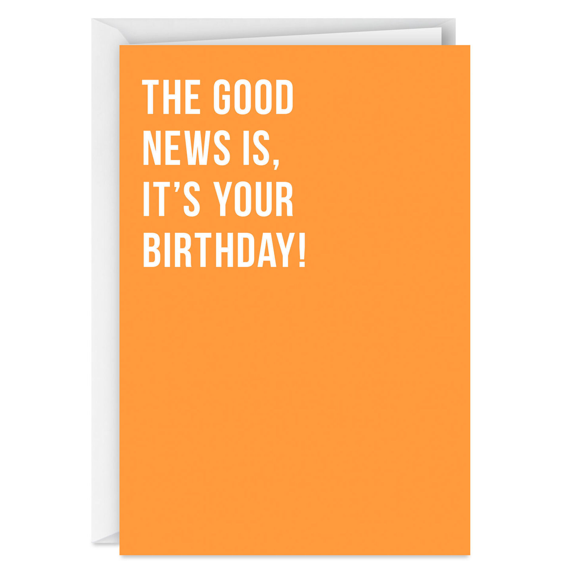 Good-&-Bad-News-Lettering-on-Orange-Funny-Birthday-Card_369ZZB4086_01