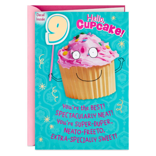 Hello-Cupcake-9th-Birthday-Card-With-Decal_499HKB7153_01