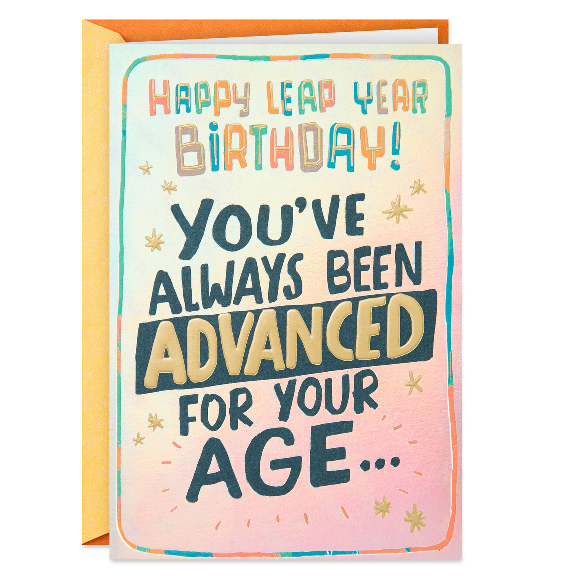 Lettering-and-Shiny-Foil-Funny-Leap-Year-Birthday-Card_399HBD4588_01