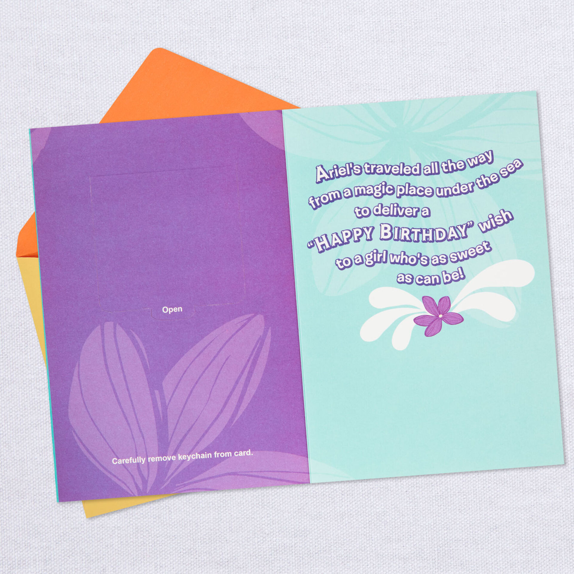 Little-Mermaid-Ariel-Girl-Birthday-Card-&-Keychain_599HFI1425_03