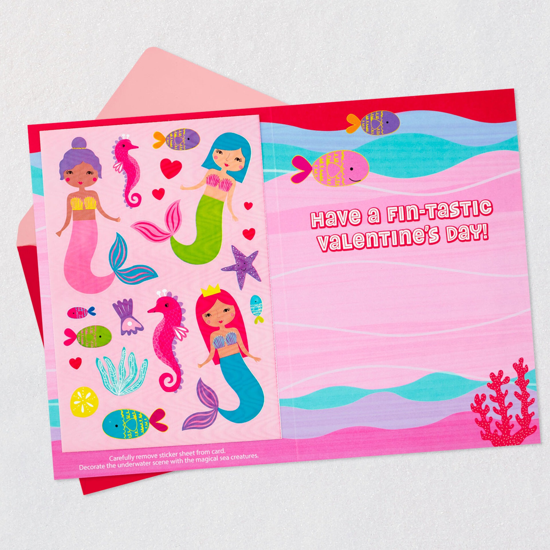 Mermaid-Stickers-Kids-Granddaughter-Valentines-Day-Card_399VKD6355_03