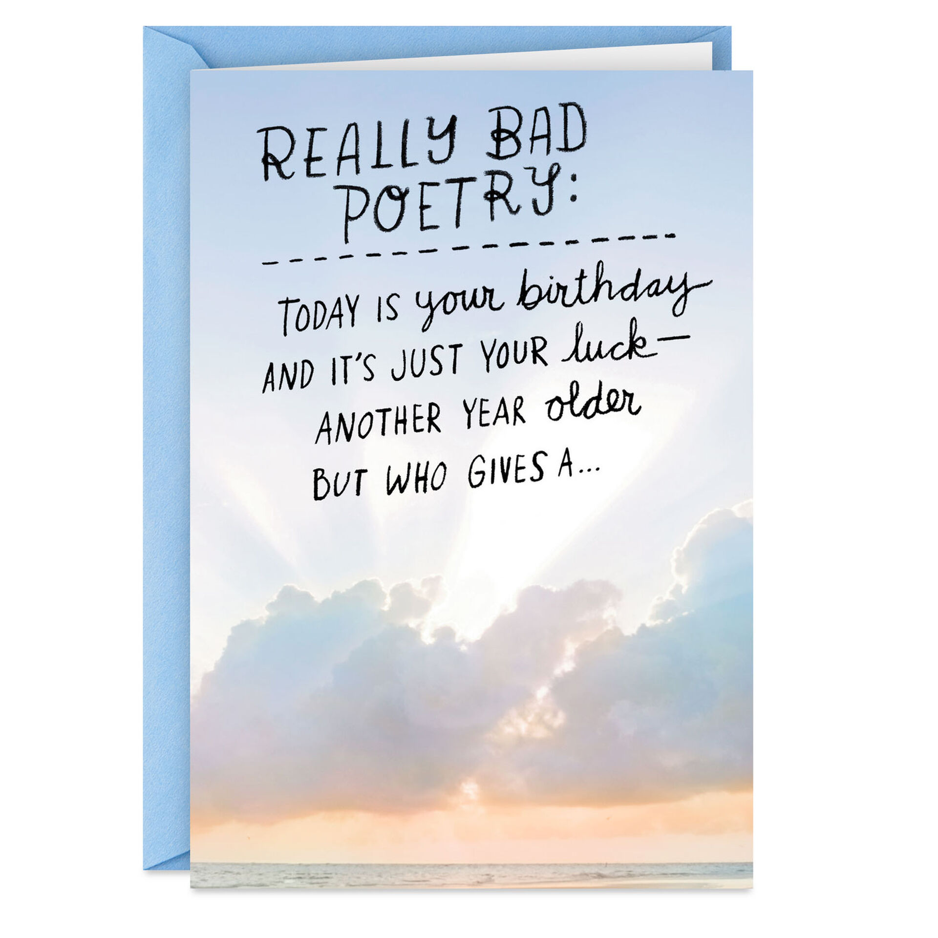 Ray-of-Sun-Through-Clouds-Funny-Poem-Birthday-Card_369ZZB9625_01