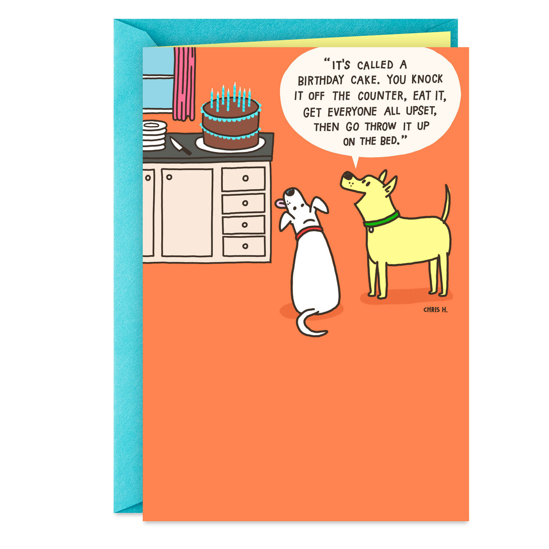 Two-Dogs-and-Birthday-Cake-Funny-Birthday-Card_369ZZB9411_01