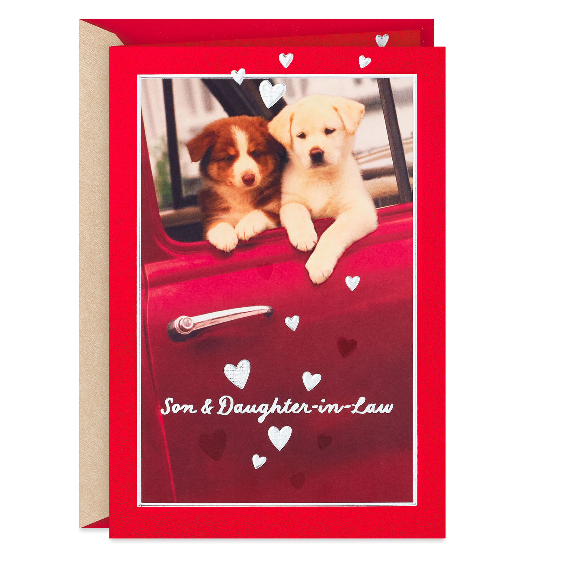 Two-Puppies-in-Truck-Son-&-Wife-Valentines-Day-Card_459VEE7736_01