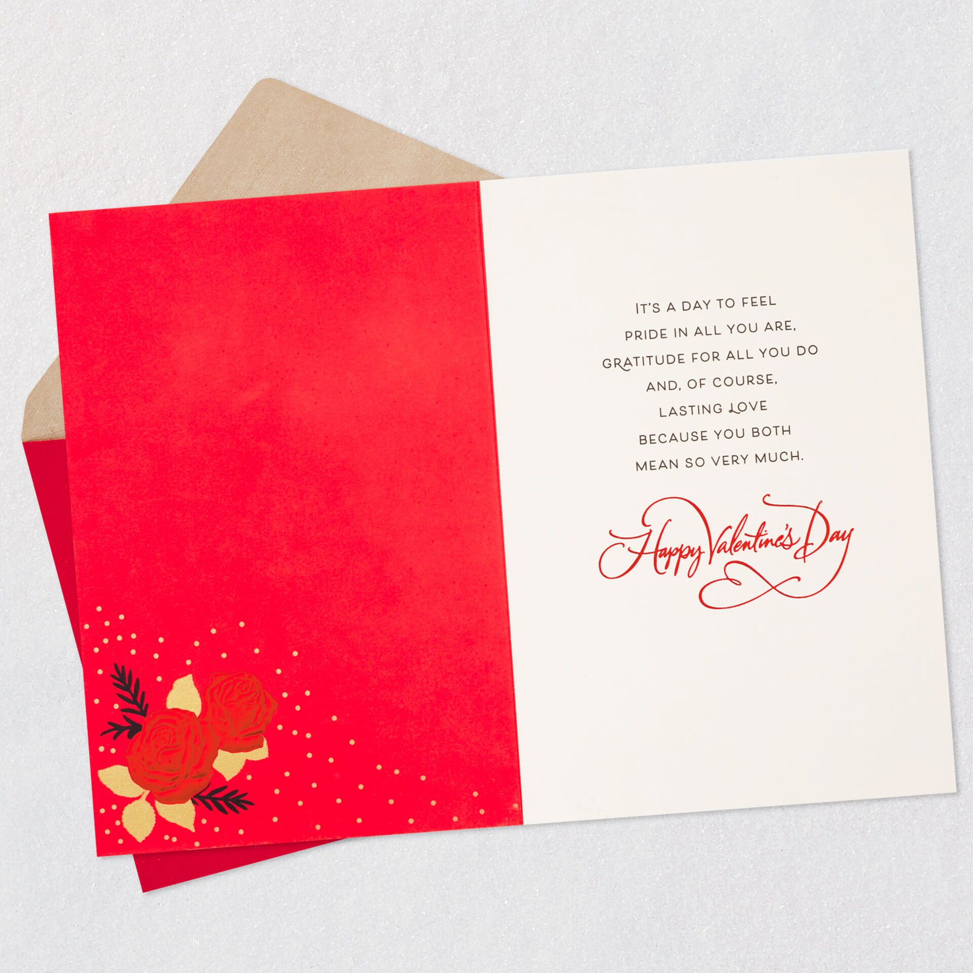 Two-Red-Roses-Son-&-DaughterinLaw-Valentines-Day-Card_429VEE7733_03
