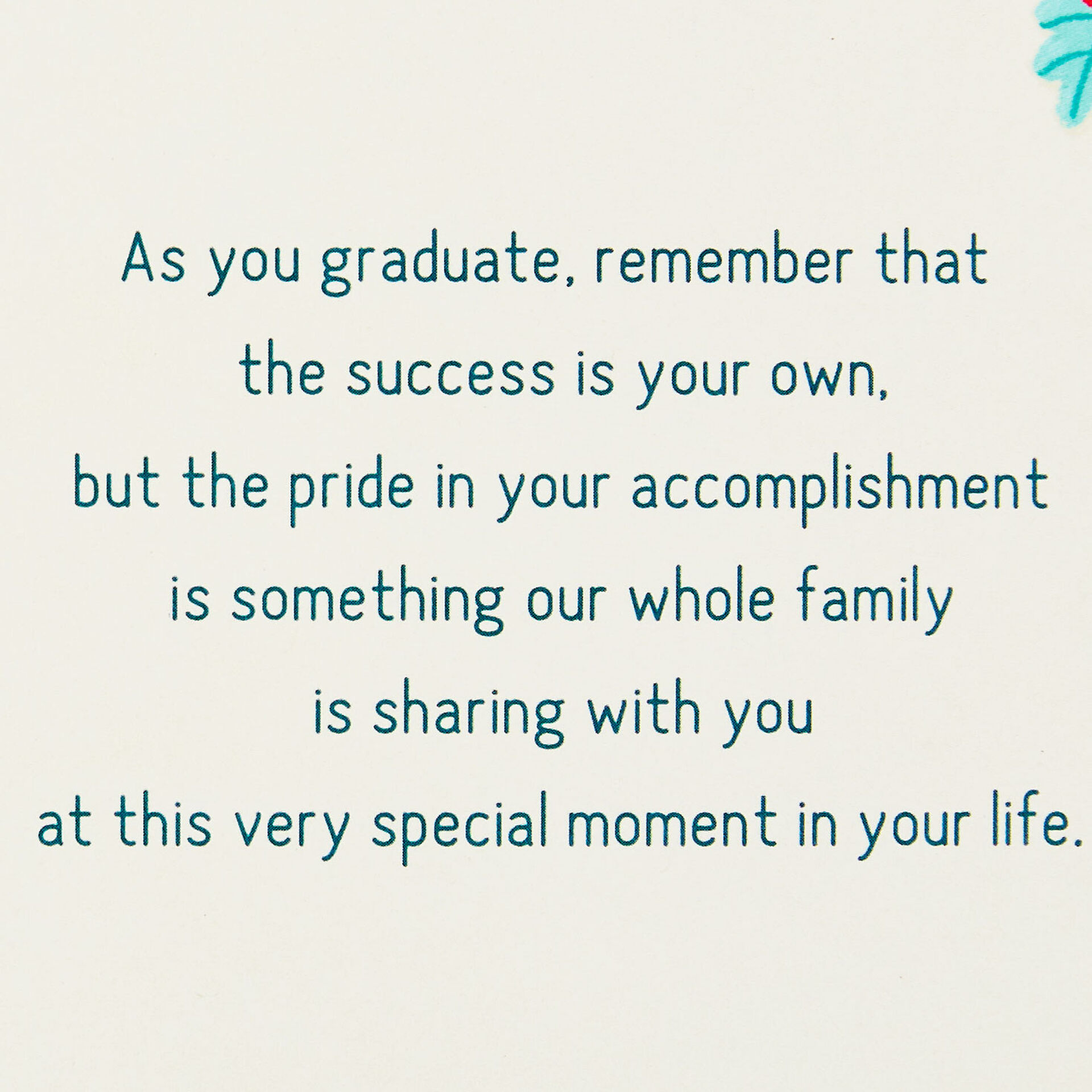 Grad-and-Flowers-GreatGranddaughter-Graduation-Card_299GR4446_02