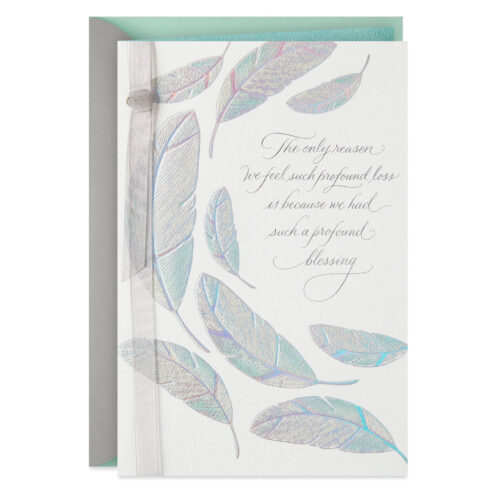 Green-and-Silver-Falling-Feathers-Sympathy-Card_699S2705_01