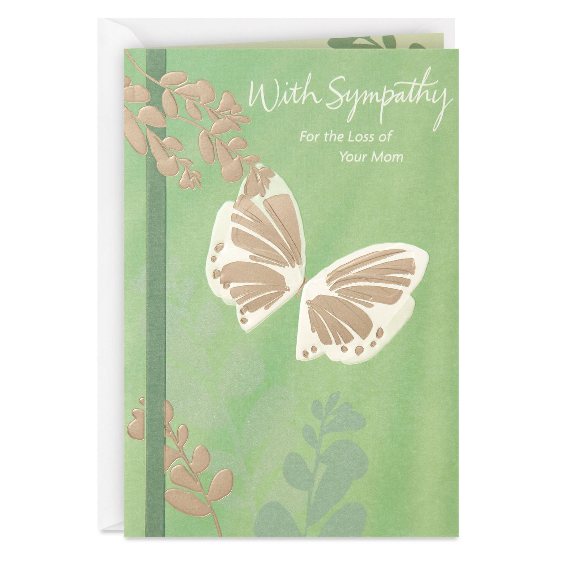 Leaves-&-Butterfly-Religious-Sympathy-Card-Loss-of-Mom_399CEY2839_01