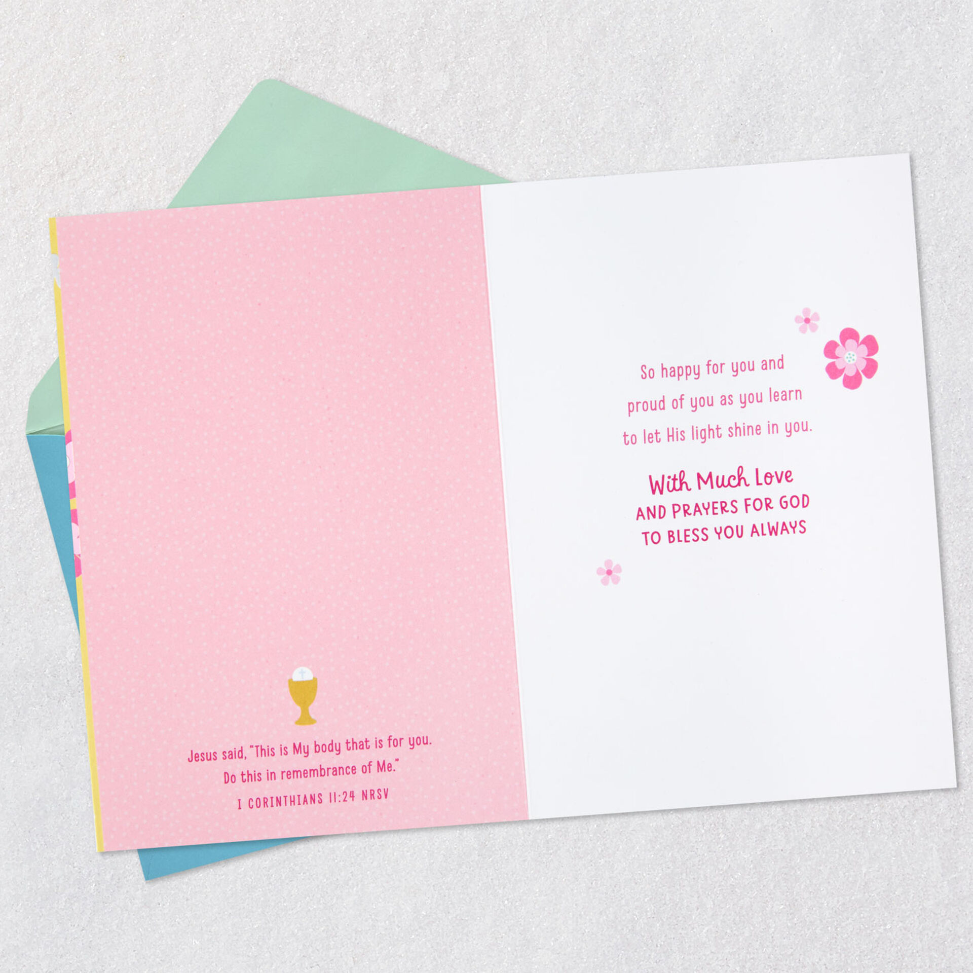 Pink-Flowers-Religious-First-Communion-Card-for-Daughter_399CEY3414_03