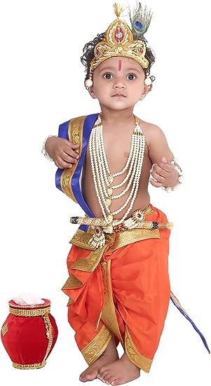 Shri Krishna Dress for Baby Boy & Girl for Janmashtami Costume Dress (1-6  years) | eBay